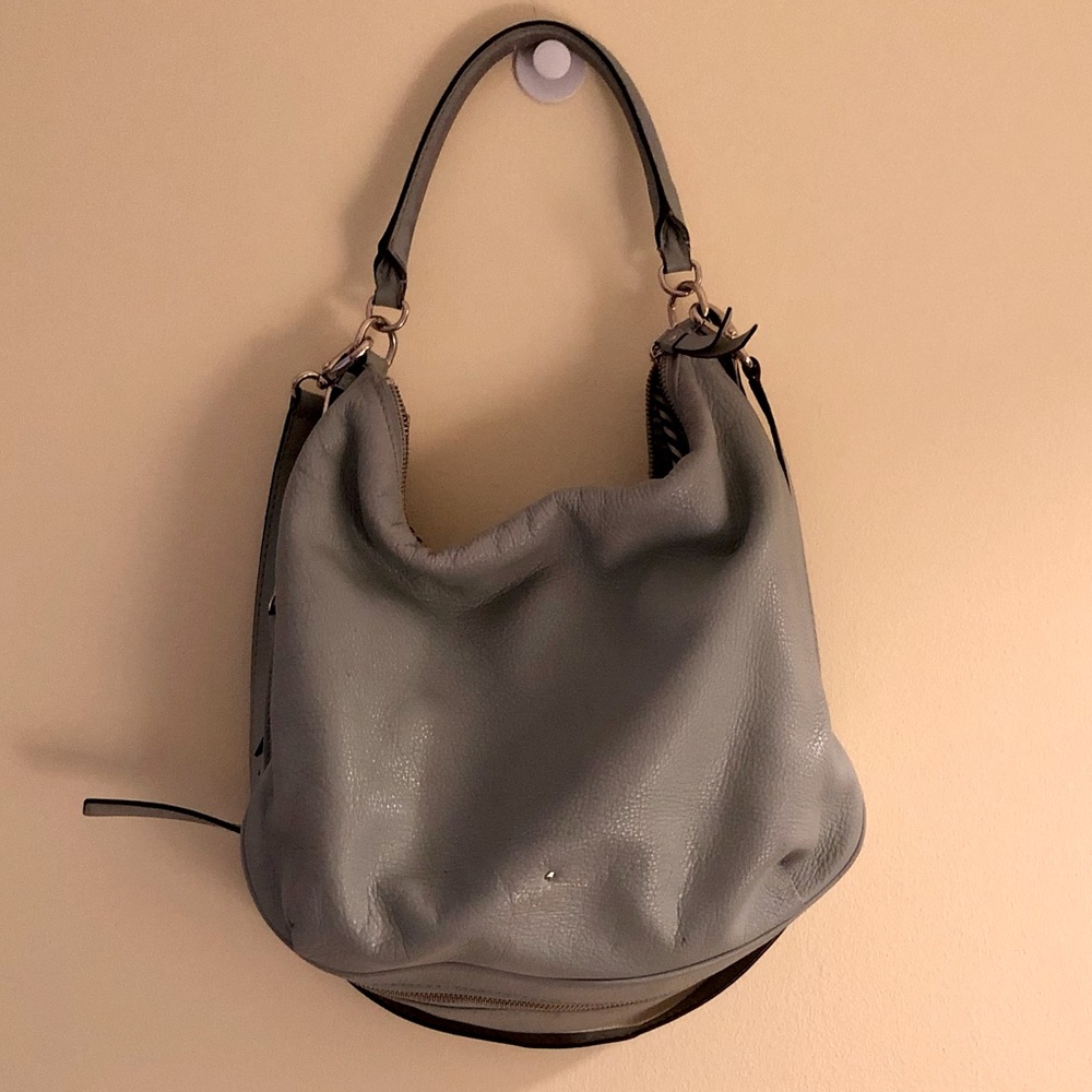 Kate Spade purse - icy blue gray pebbled leather hobo bag